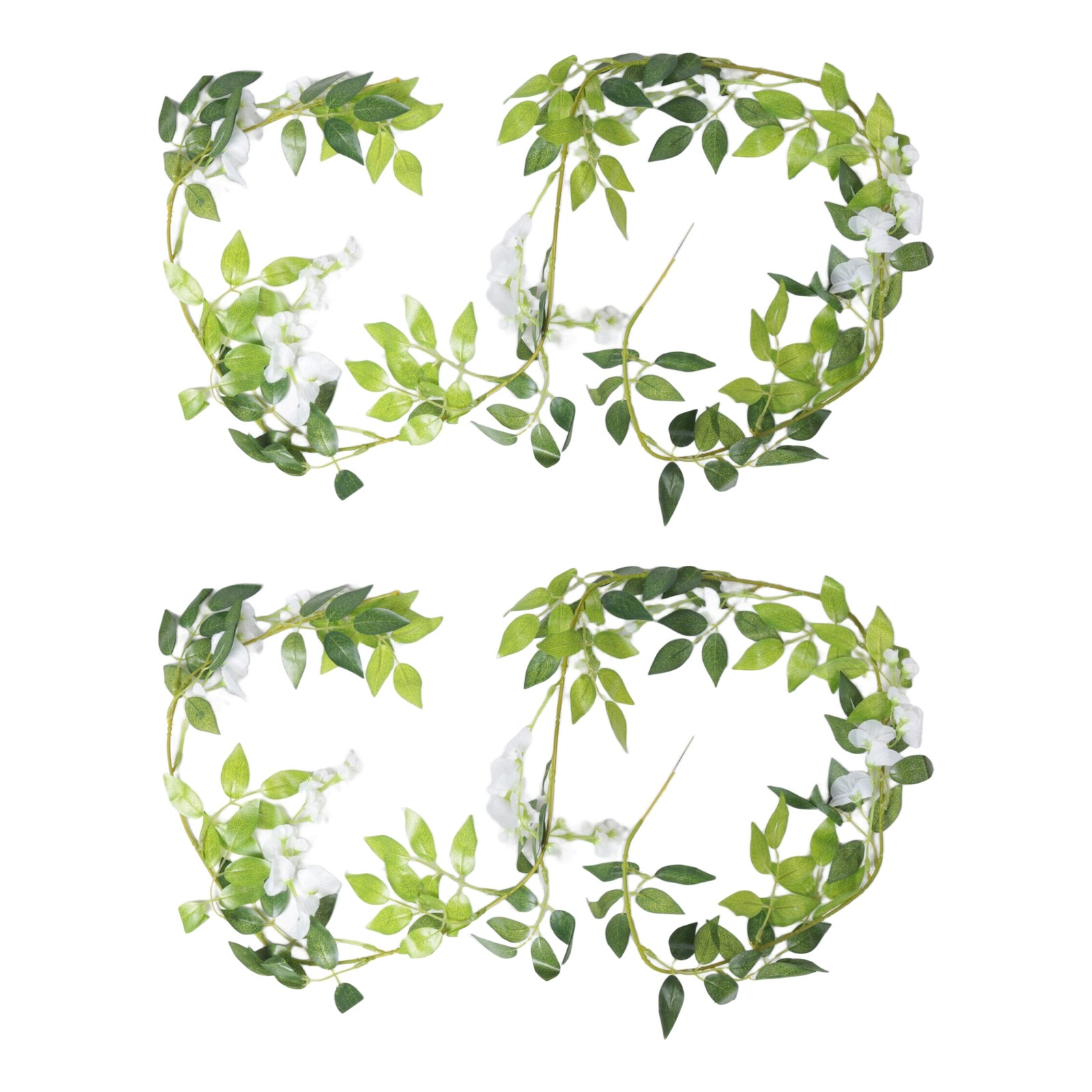 2Pcs 7Ft/Pcs Artificial Wisteria Vine, Flower Garland Wisteria Vine Rattan8299