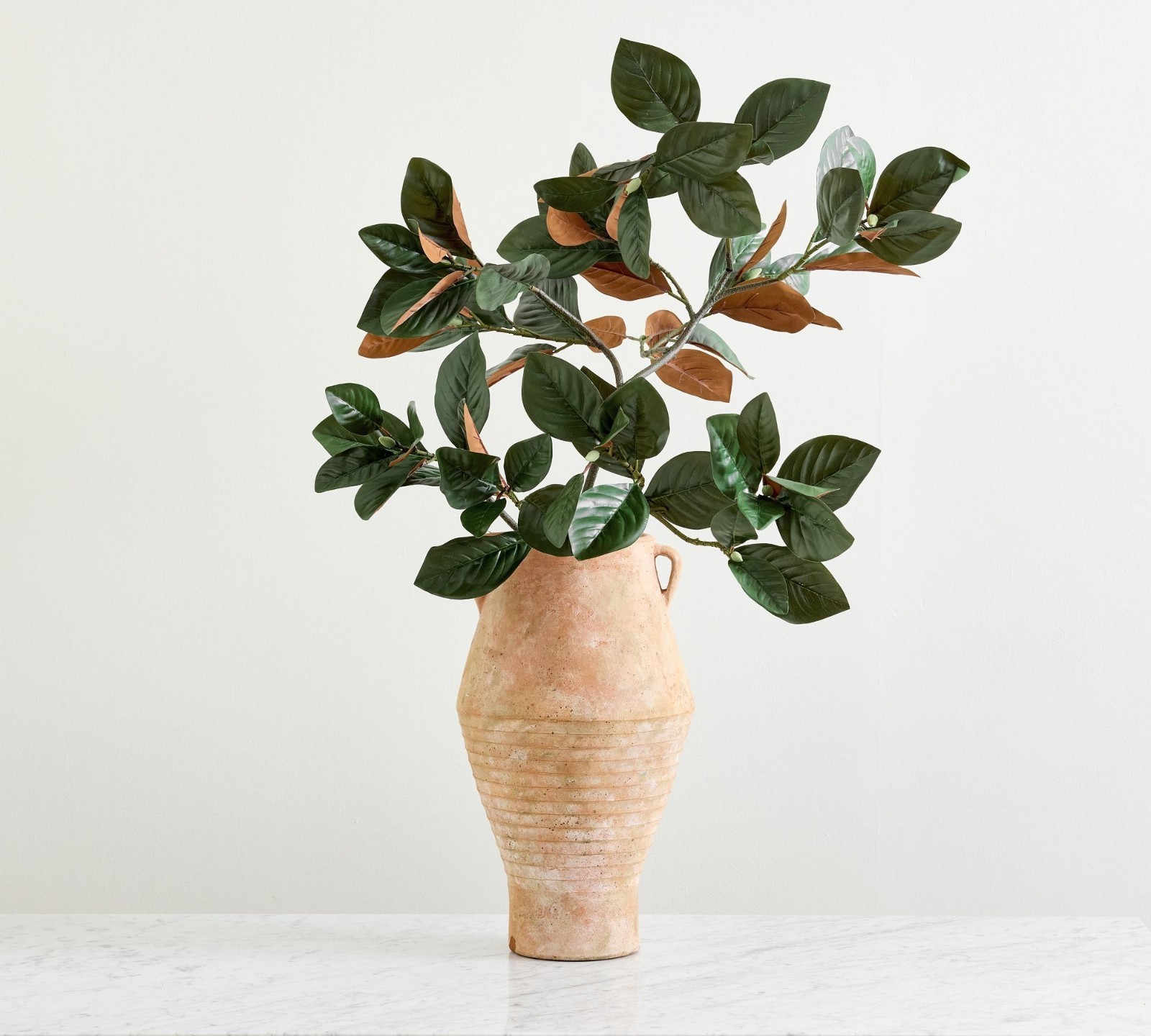NEW Pottery Barn Faux Oversized Magnolia Branch 57″ Long 50 Leaves NWT
