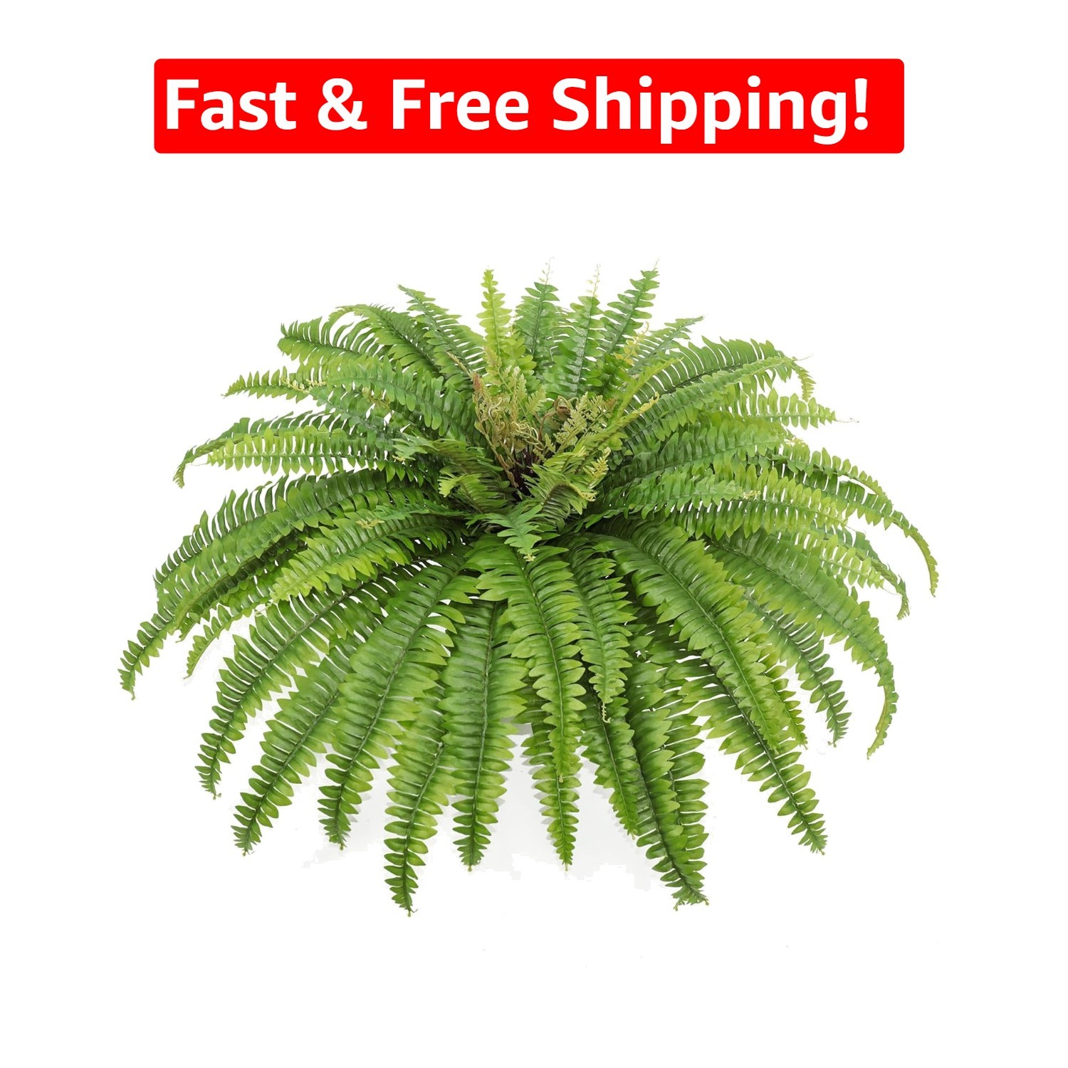 Charming 45″ Large Faux Fern Plant – 57 Fronds for Elegant Indoor & Outdoor Use
