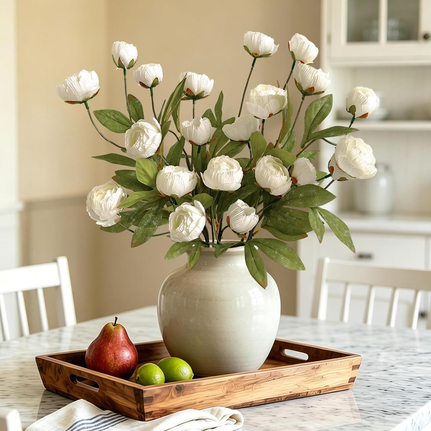 6Pcs Viral Peony Artificial Flowers for Vase，27in Real Touch Fake Flowers Branch