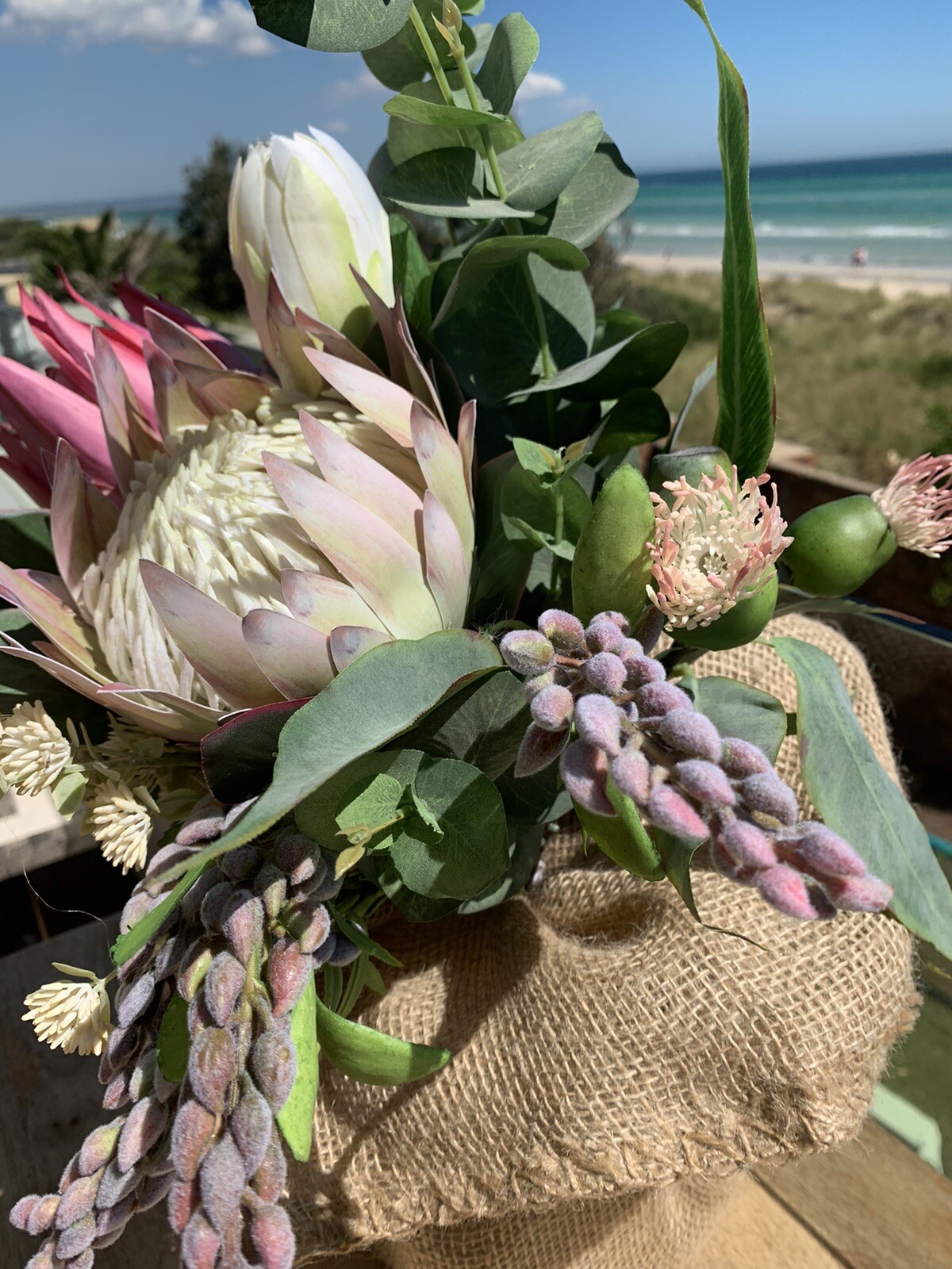 Australian Native Flower Artificial Flower Arrangement Rustic Boho Gift