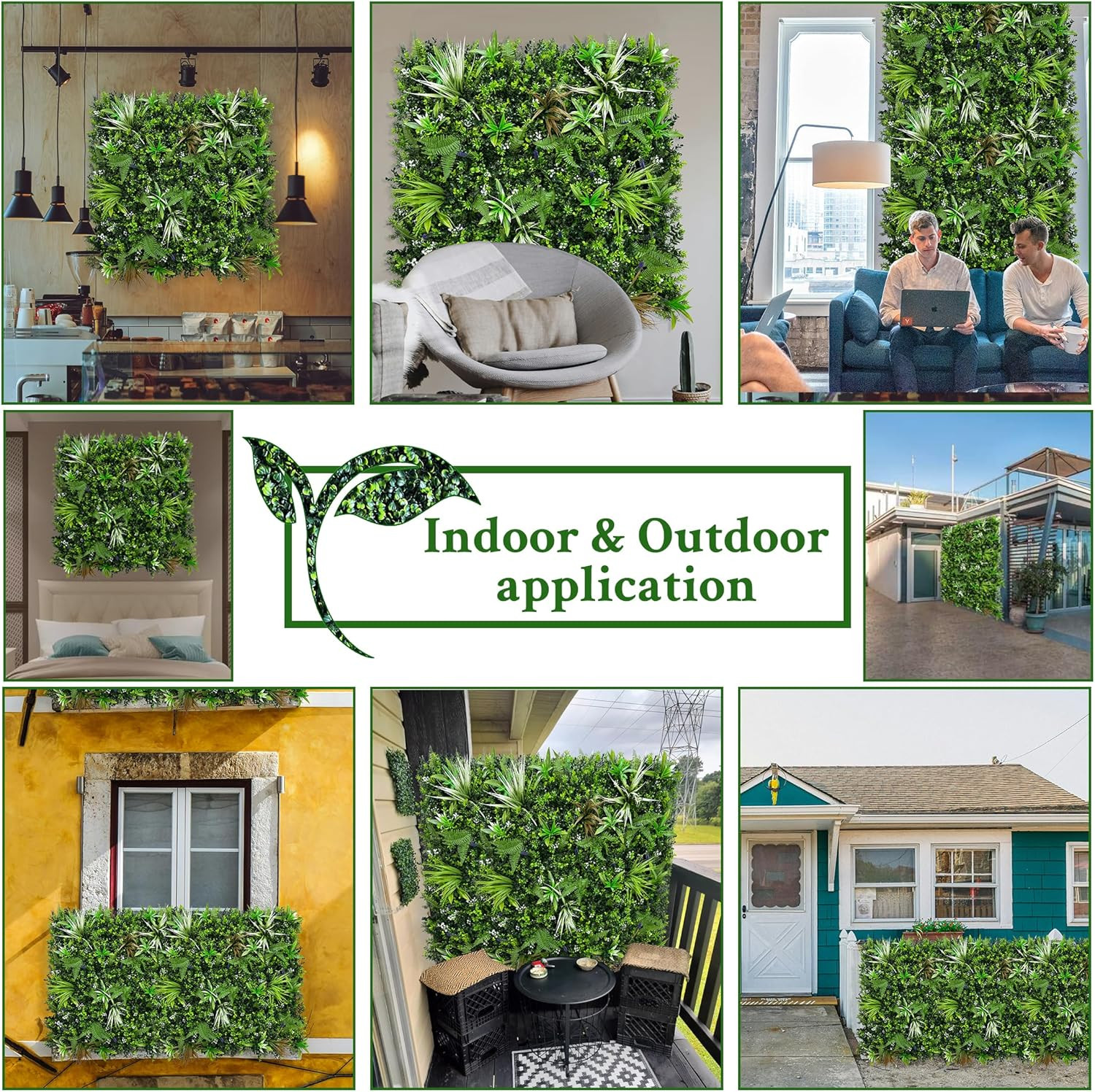 Artificial Boxwood Topiary Hedges Panels: 20” X 20” 8P Uv-Protected Privacy Fa