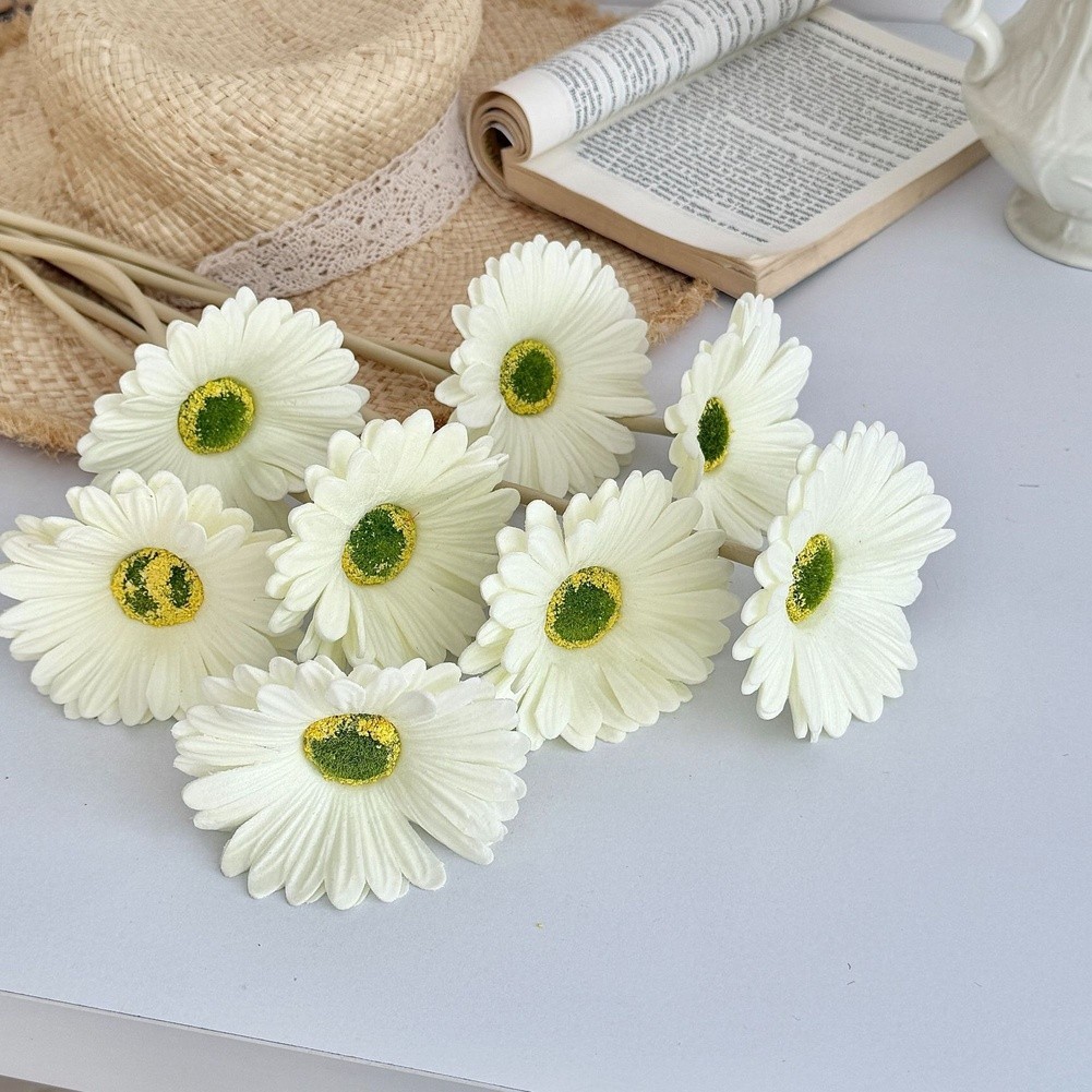 Realistic PU Gerbera Daisy Artificial Flowers for Home For Wedding Decor