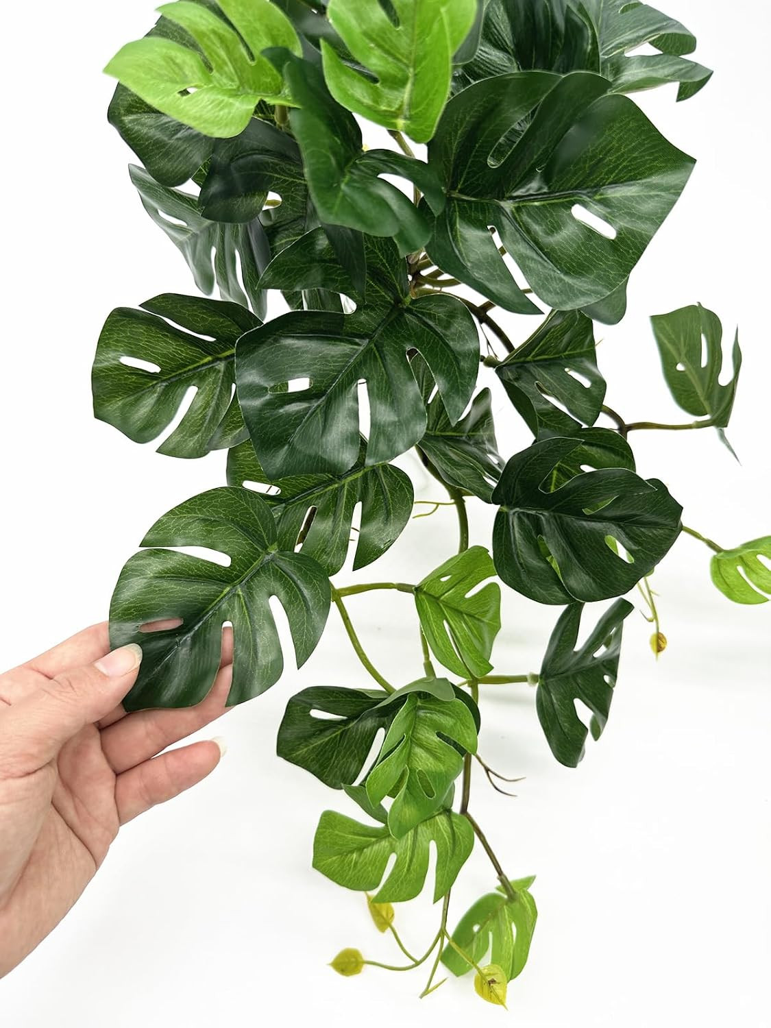 Fake Plants Hanging Small Faux Potted Ivy Vine Artificial Monstera Mini Faux …