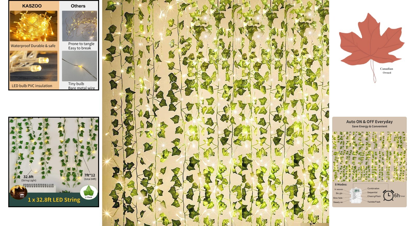 Durable Ivy Garland – 84Ft 12 Pack – Home Garden Office Wedding Wall Decor