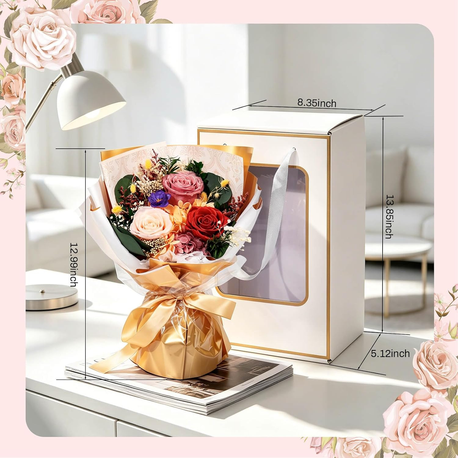Flowers for Delivery Forever Preserved Rose Flowers Fresh Bouquet Anniversary