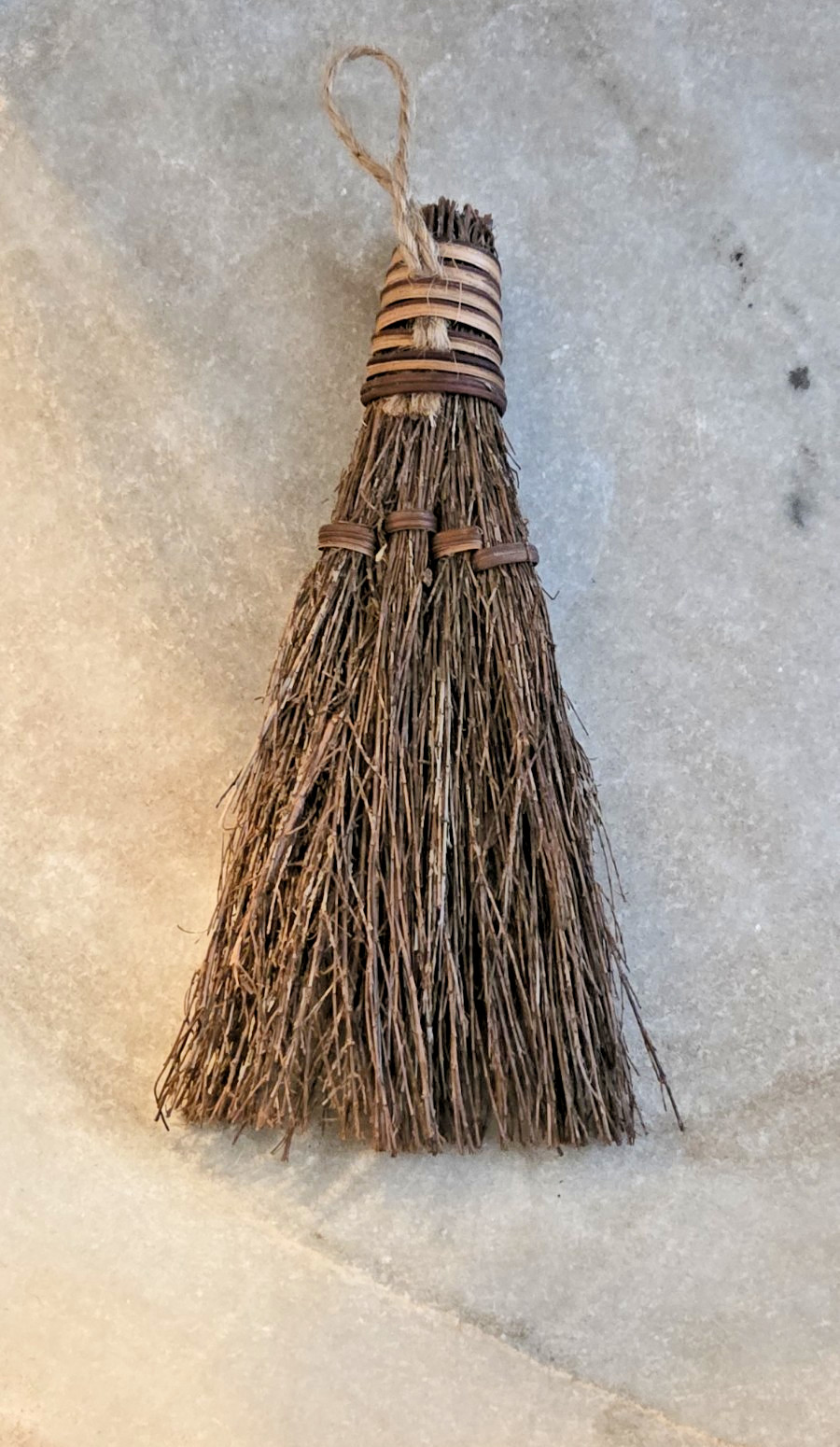 Whisk Mini Cinnamon Scented Broom 6 Inch Rustic Twig Mini Cleaning Decor