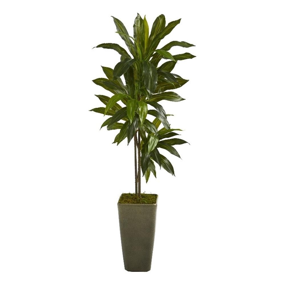 Nearly Natural 4.5ft Dracaena Artificial Plant Planter (Real Touch)