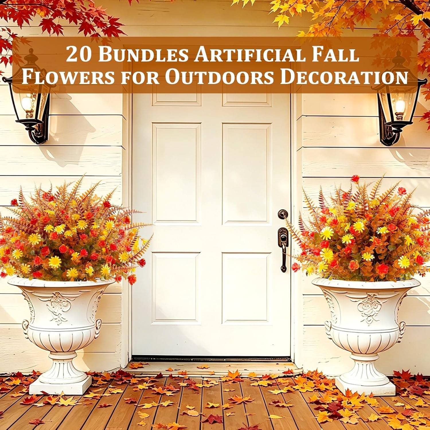 Realistic 20 Bundle Fall Floral Set – Perfect for Thanksgiving & Seasonal Decor