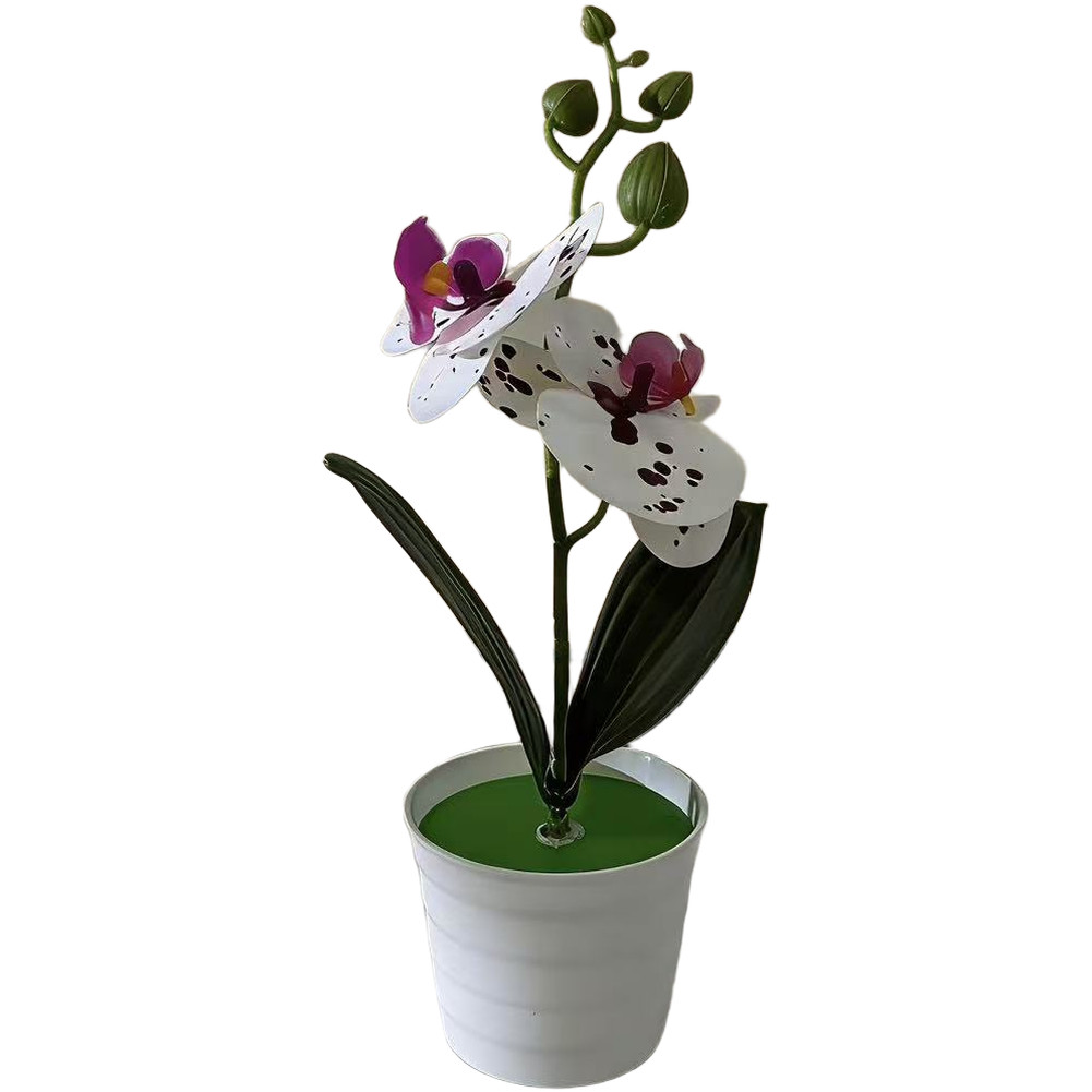 Fake Orchid Plant Phalaenopsis Type for Living Room Bedroom Study Decor Plastic