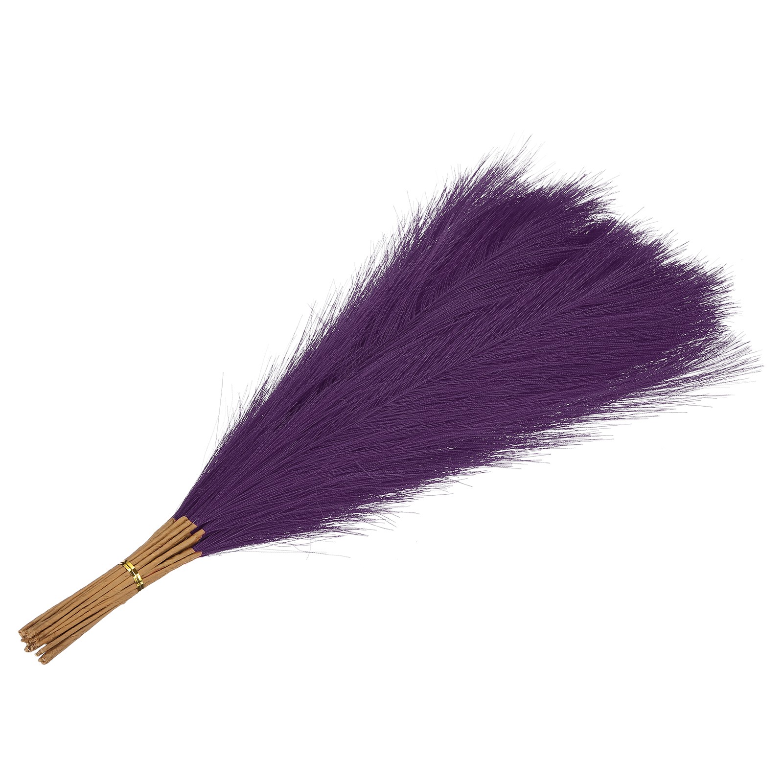 17.7in Pampas Grass Decor 30pcs Artificial Grass Fluffy Faux Dried Dark Purple
