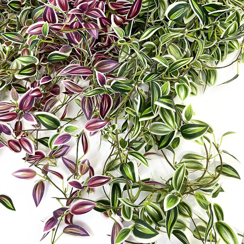 75Cm Long Artificial Vines Leaves Fake Hanging Plants Silk Tree Leafs Green
