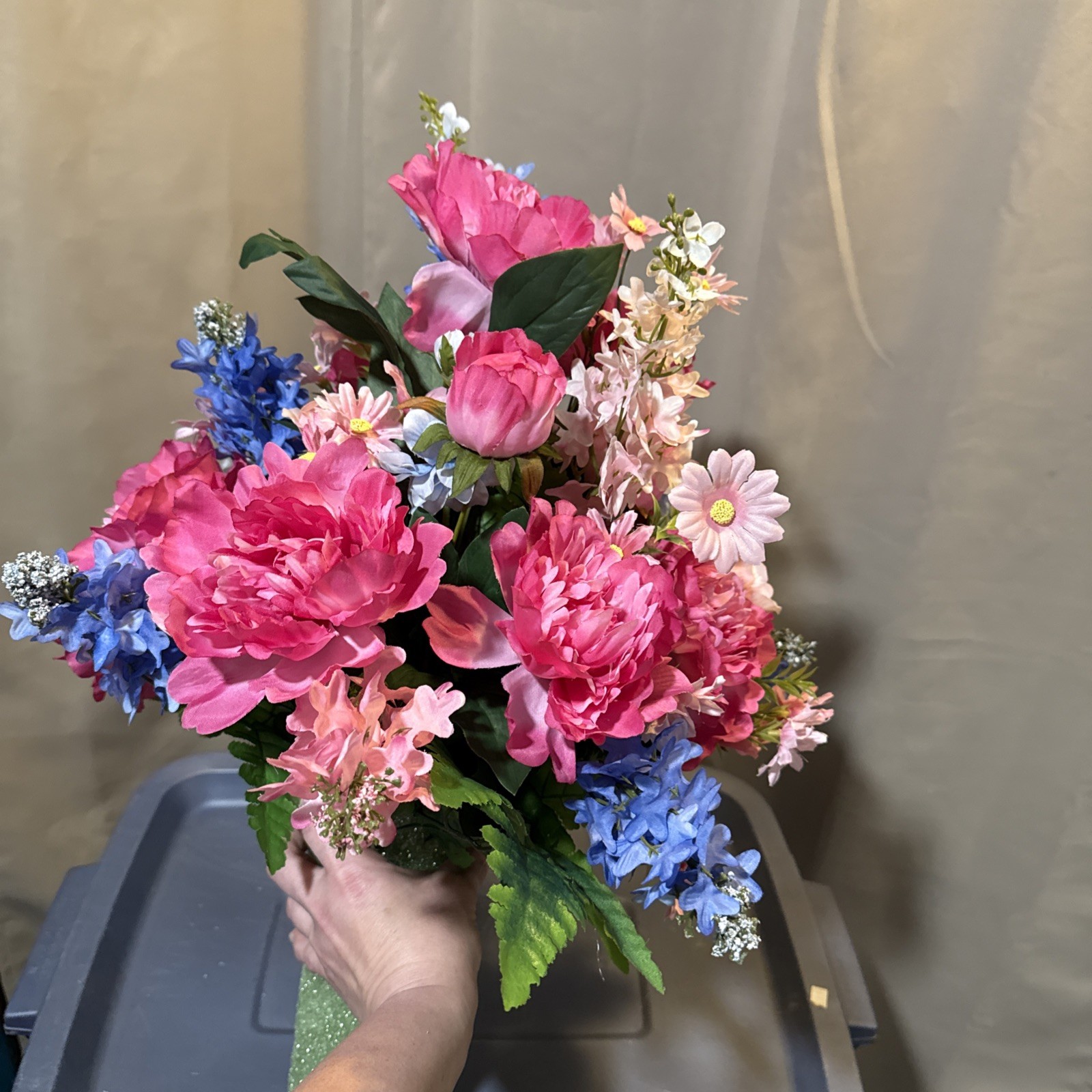 Artificial Cemetery Flowers Styrofoam Insert-Cemetery Flower Arrangement For Urn