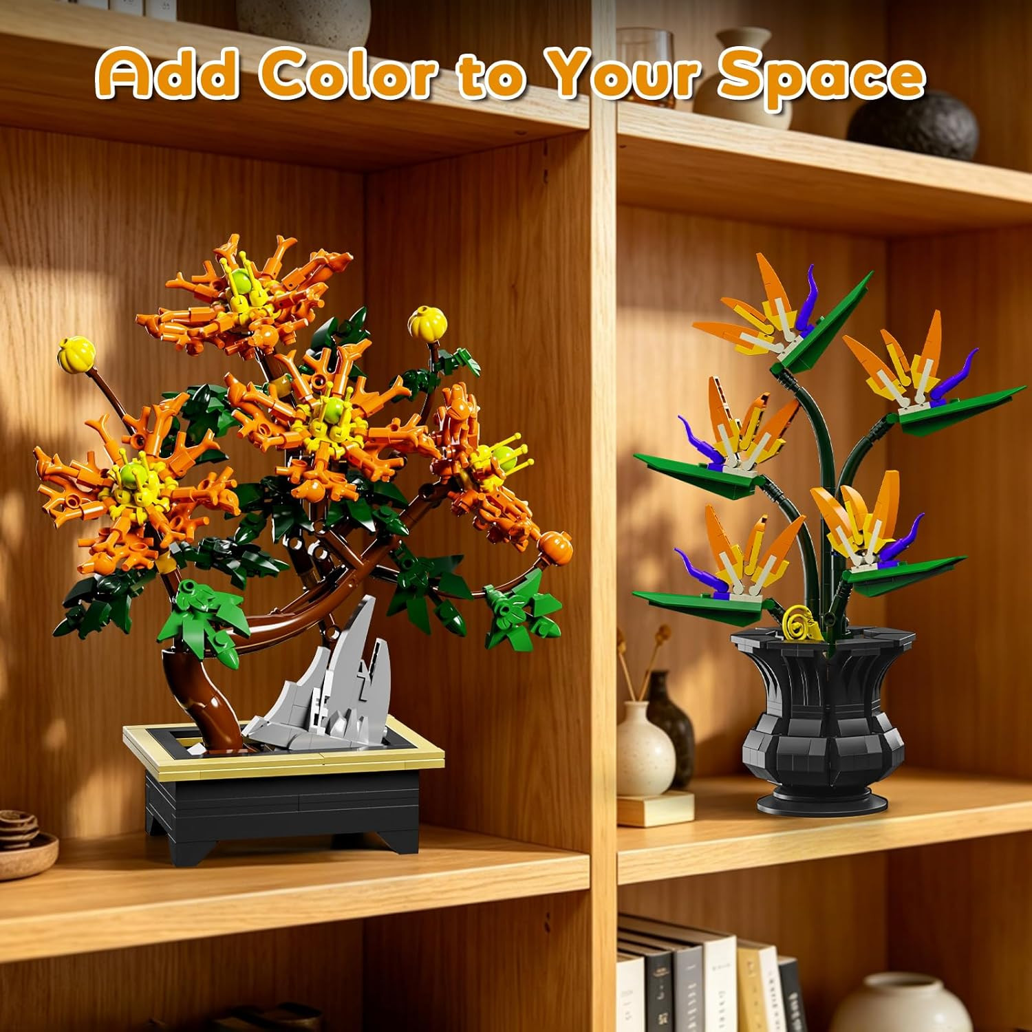 Botanical Flower Building Kit 901PCS for Adults Kids 8+ DIY Potted Bonsai Buildi