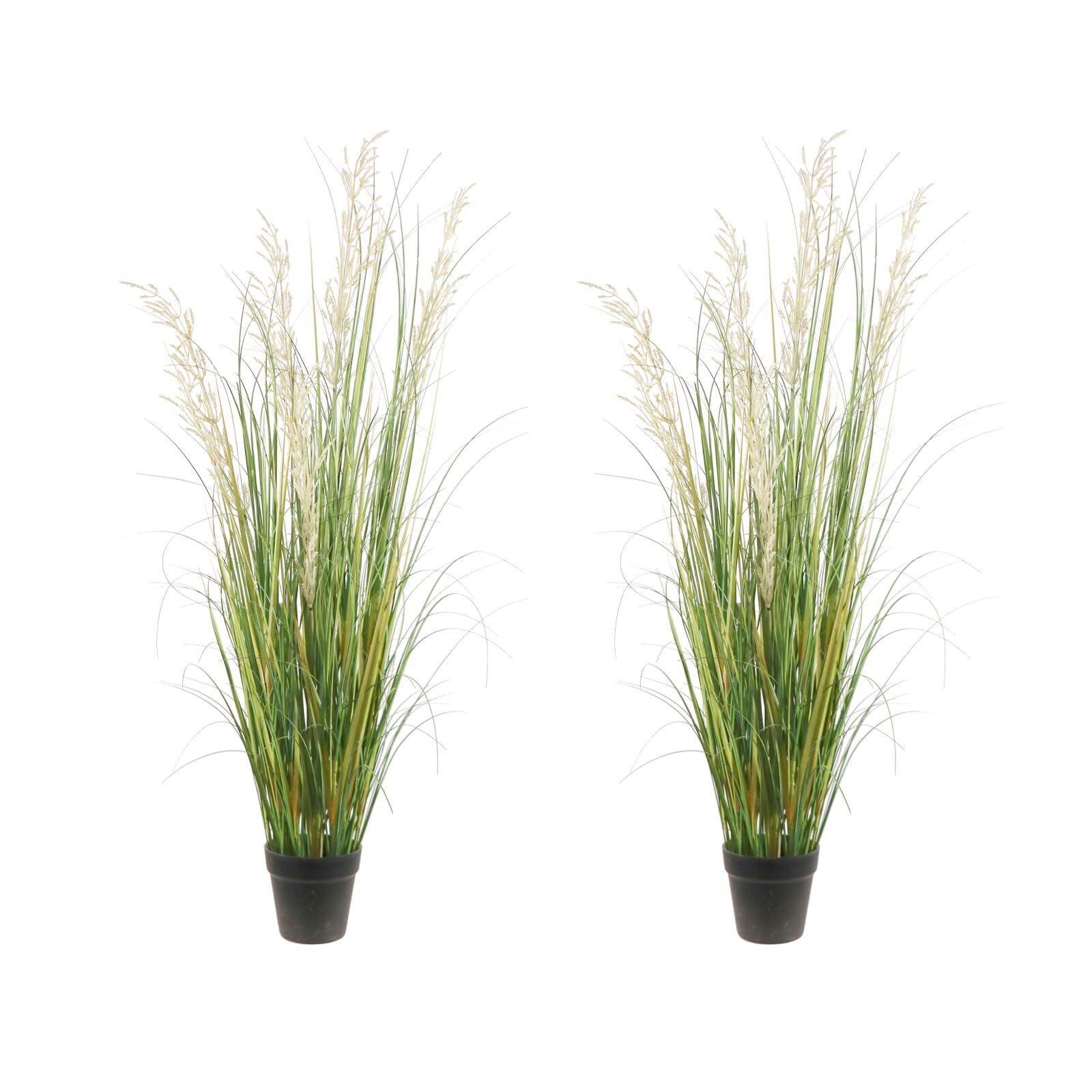 ARTIFICIAL PLANT 47IN TALL 2PK GRASS FAUX HOUSE PLANT IN POT INDOOR DECORATIVE F