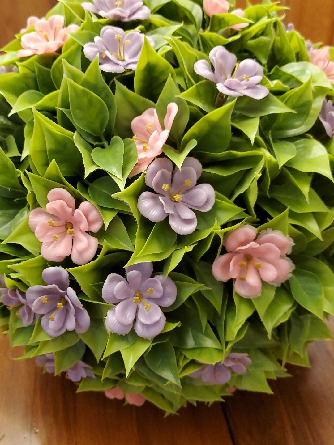 12″ Flower Blossom Indoor Outdoor Garden Sphere Purple & Pink