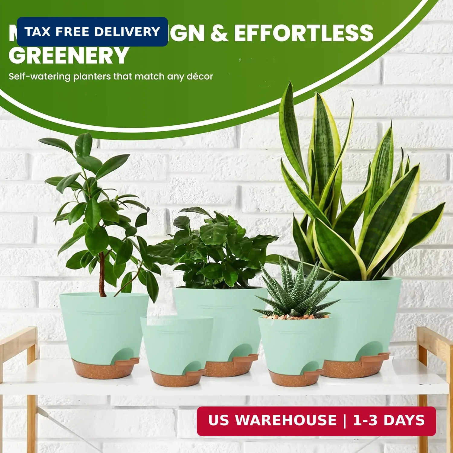 Self Watering Pots for Indoor Plants, Planters for Indoor Plants, Multi-Size …