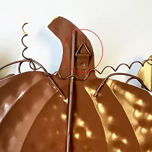 Set of 2 Rustic Metal Stacked Pumpkin Garden Stake Indoor Outdoor Welcome