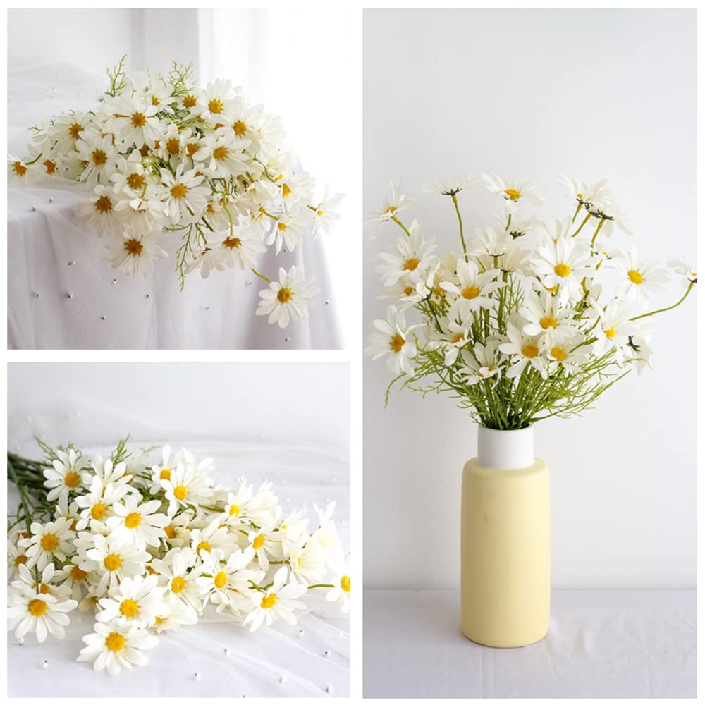 Artificial Flowers10 Bundles Artificial Daisy Flowers 20.5″ High Small Daisy …