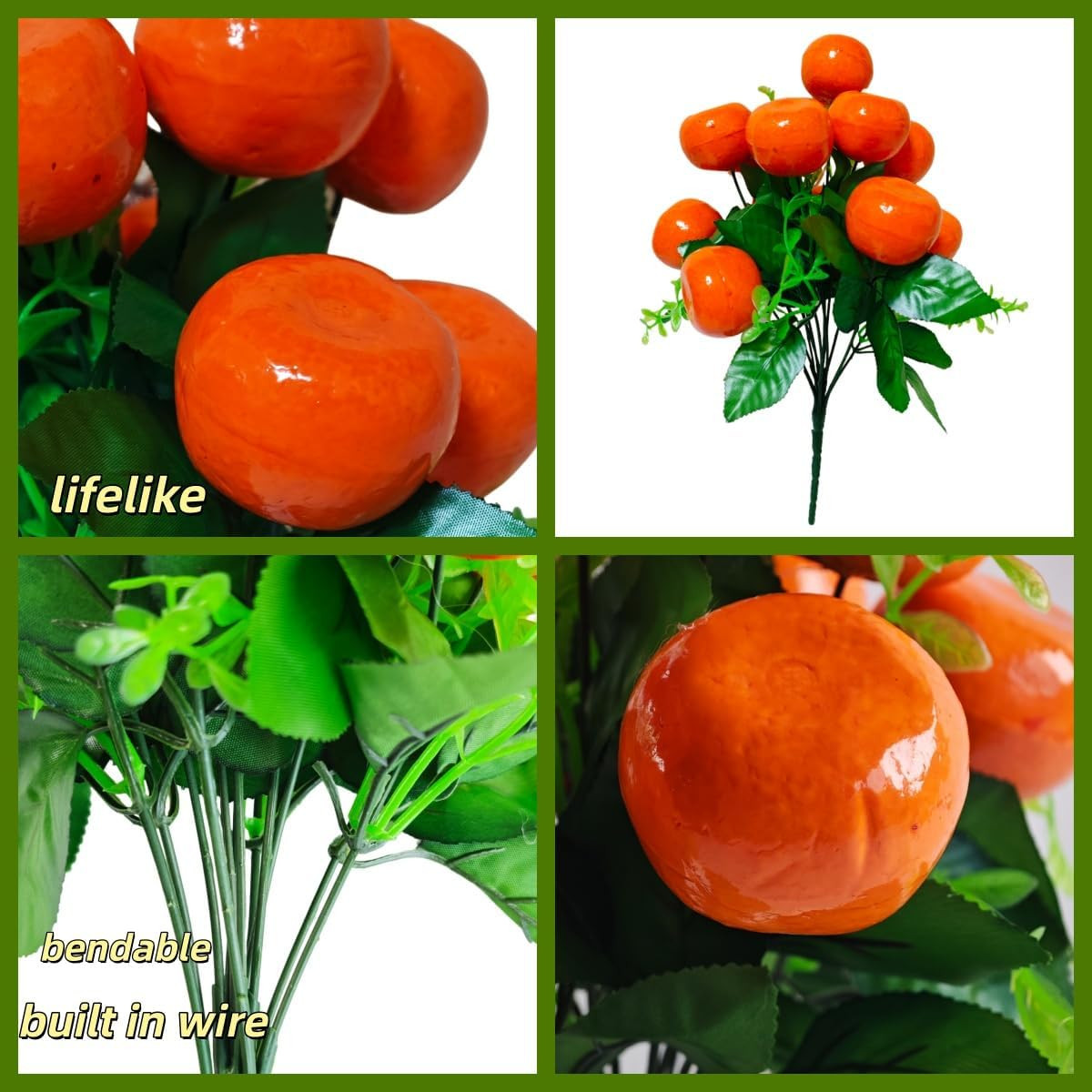 Happy Sukkot Decorations Artificial Orange Tree Plants Fake Simulation Greenery