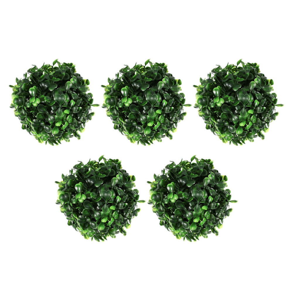 5PCS Simulation Plant Topiary Balls Decorative Ceiling Ornament Fake Plant Balls