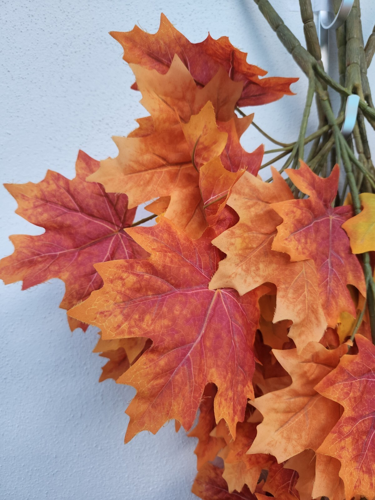 Artificial Fall Leaves Branch Fake Fall Leaves Stems Plants 6 Pieces