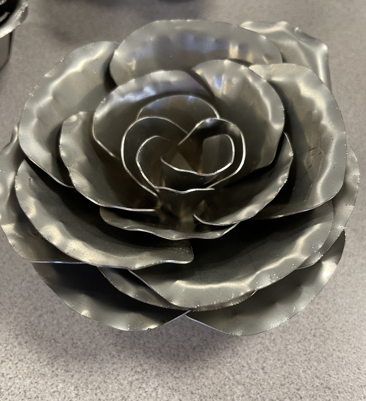 Metal Rose Flowers, handcrafted, bent, and welded. $15/Rose.