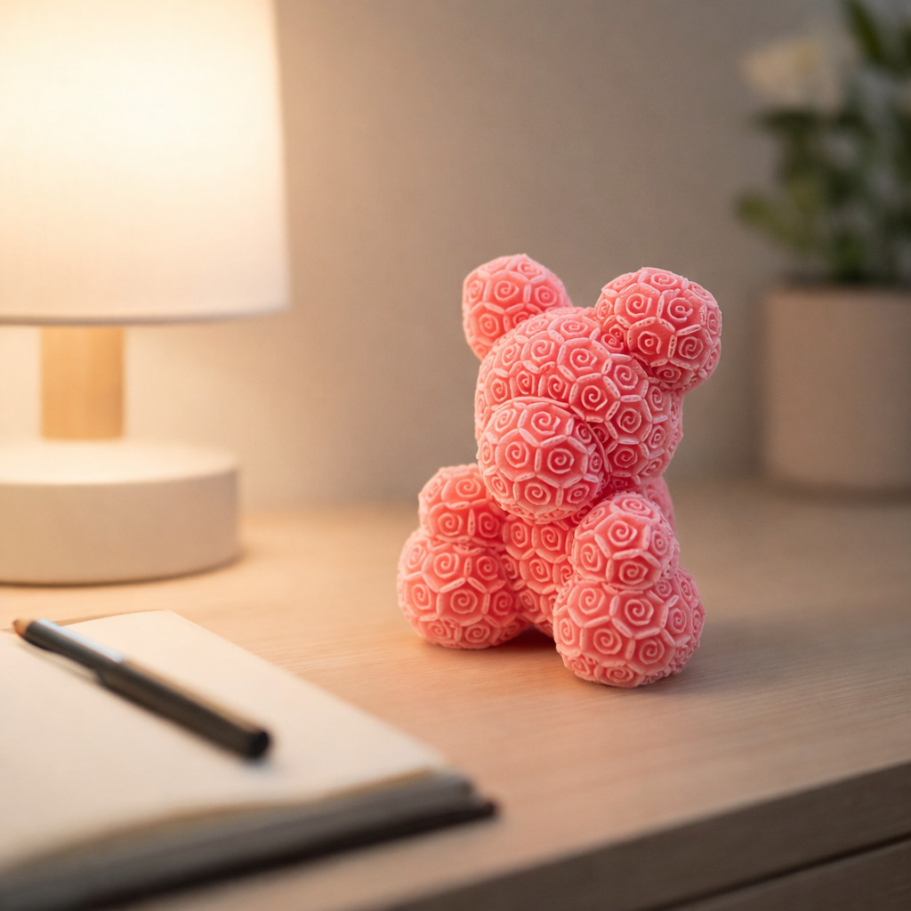 Rose Bear Decorative Figurine – Valentine’s Day Gift, Home Decor Sculpture
