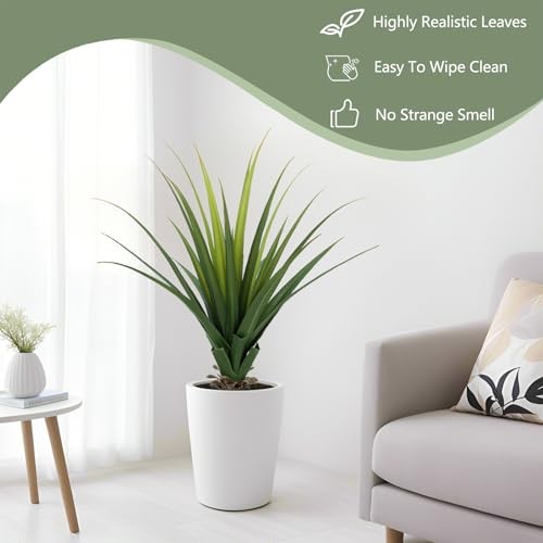 3FT Artificial Agave Plant – Realistic Faux Spiked Agave Plants,Artificial 3ft