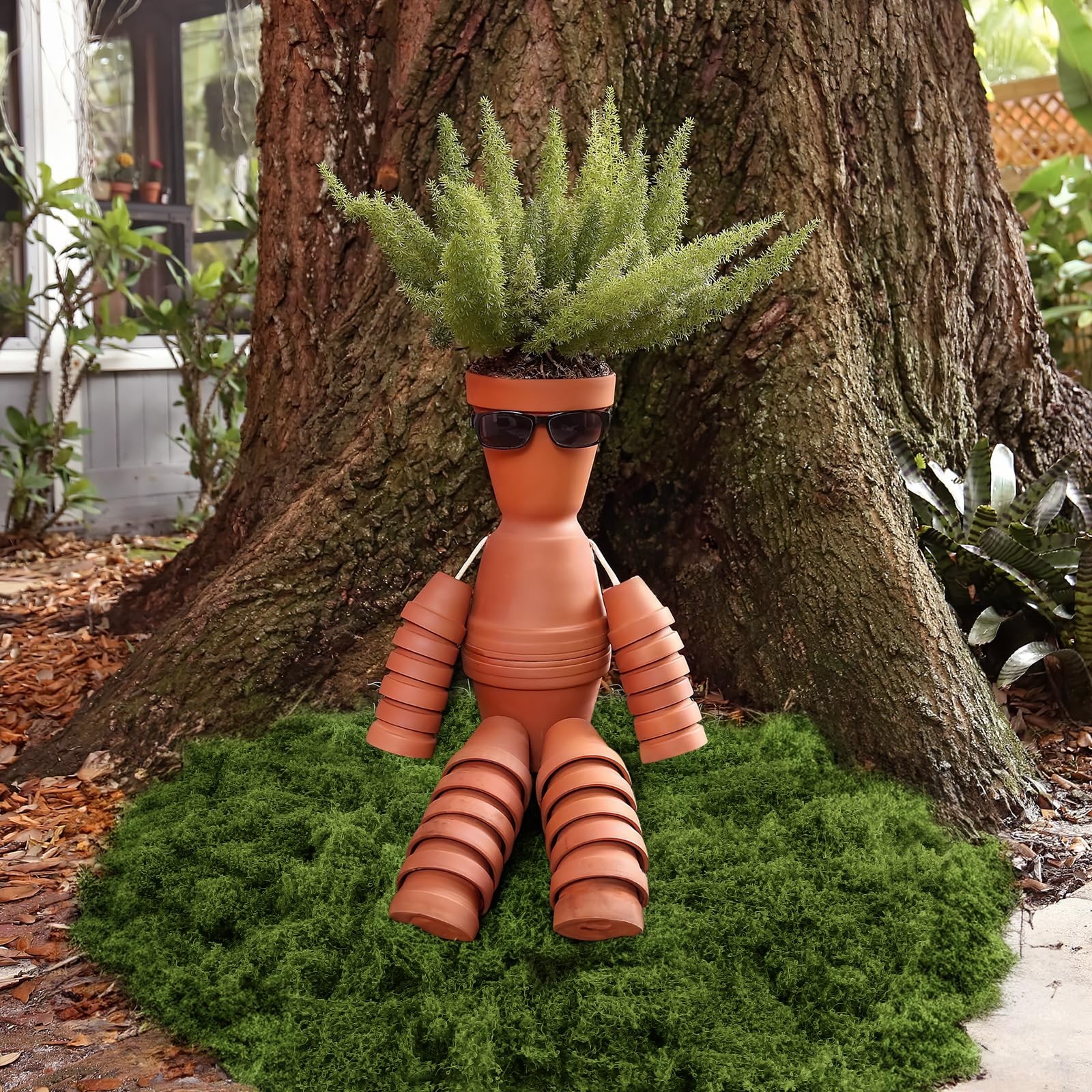 Fake Green Moss for Potted Plants, 10.6OZ Moss Decor Faux Moss (Dark Green) |…