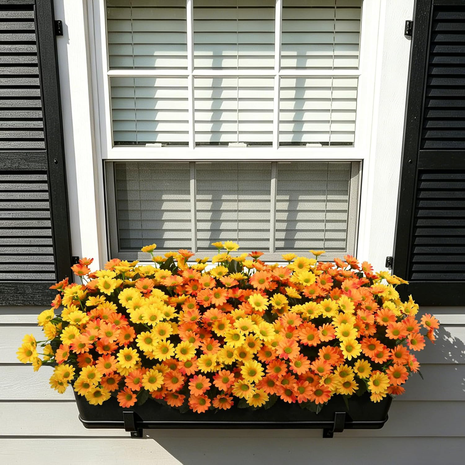 12 Bundles Fake Dasiy Artificial Mums Flowers for Outdoors Decoration