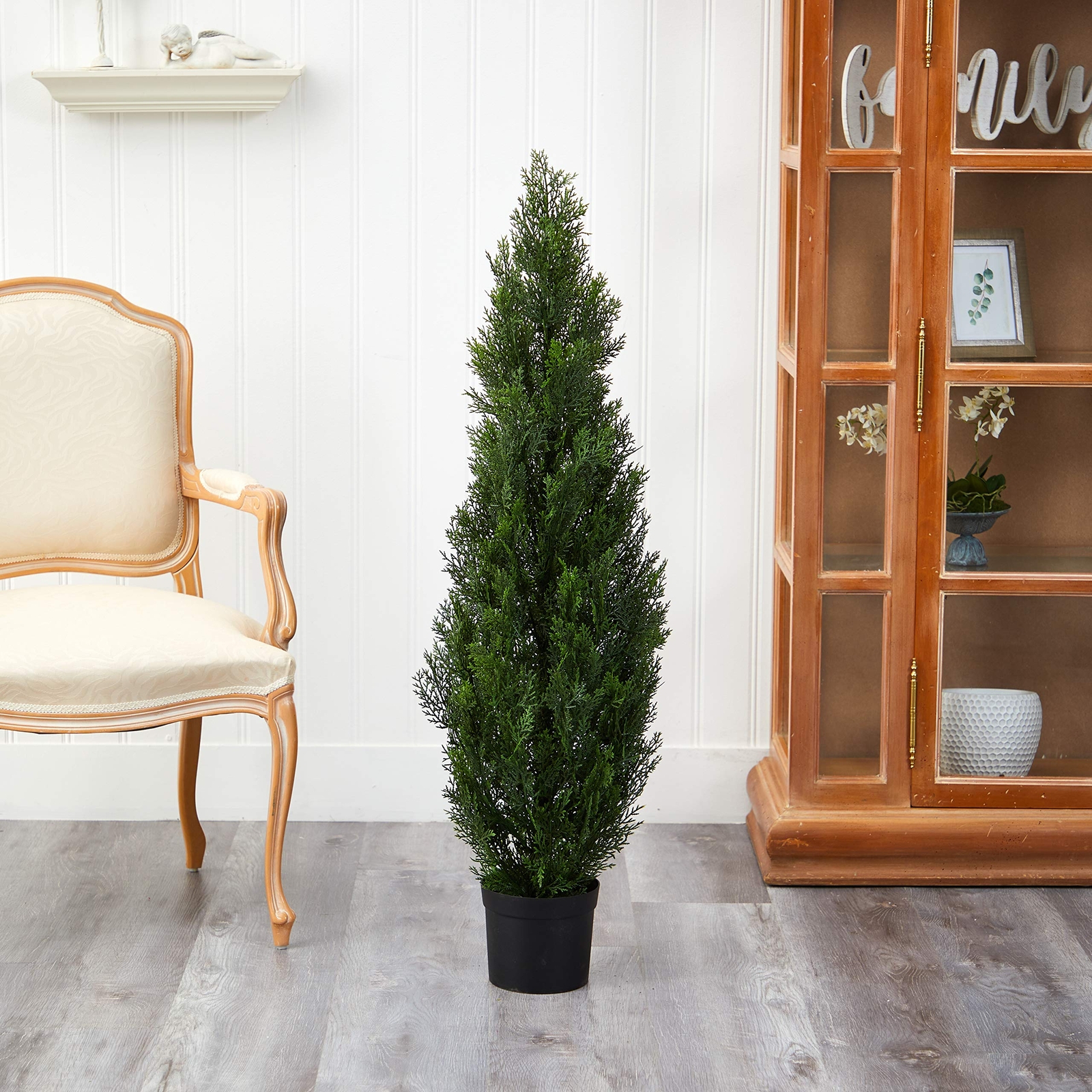 Nearly Natural 4FT Faux Cedar Tree Outdoor Front Porch D�cor Faux Cedar Tree