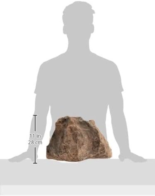 Versatile Fake Rock Cover for Landscaping Small Beige 9 Inch High 16 Inch Long
