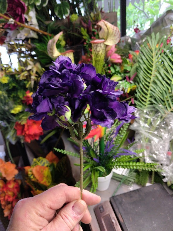 ARTIFICIAL African Violet blossoms – PURPLE