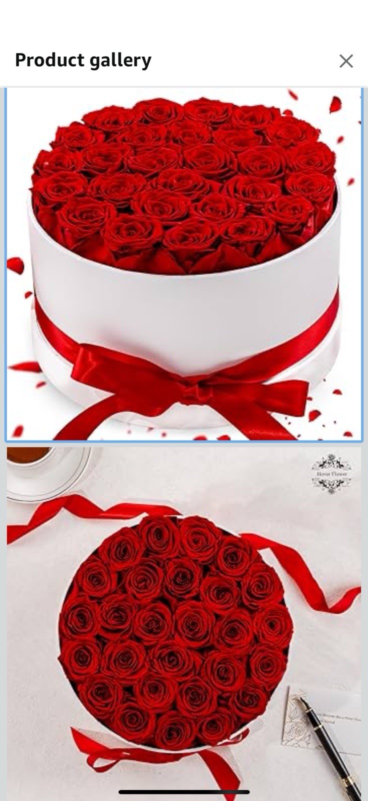 27 Forever Roses in Luxury White Box, Eternal Real Roses Gift for Women,