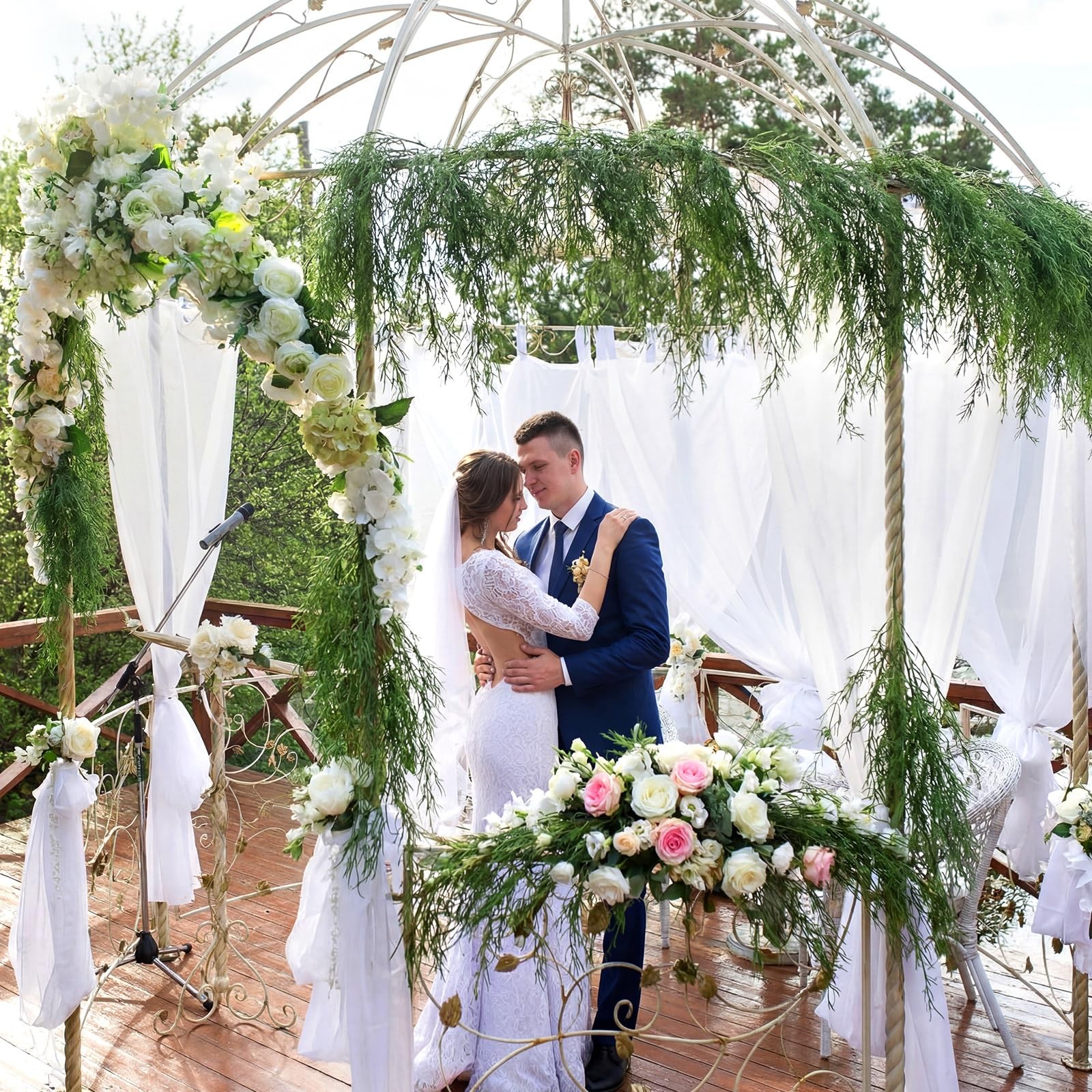 12 Pcs Artificial Asparagus Fern 24 Inch Faux Fern Garland for Wedding Arch G…