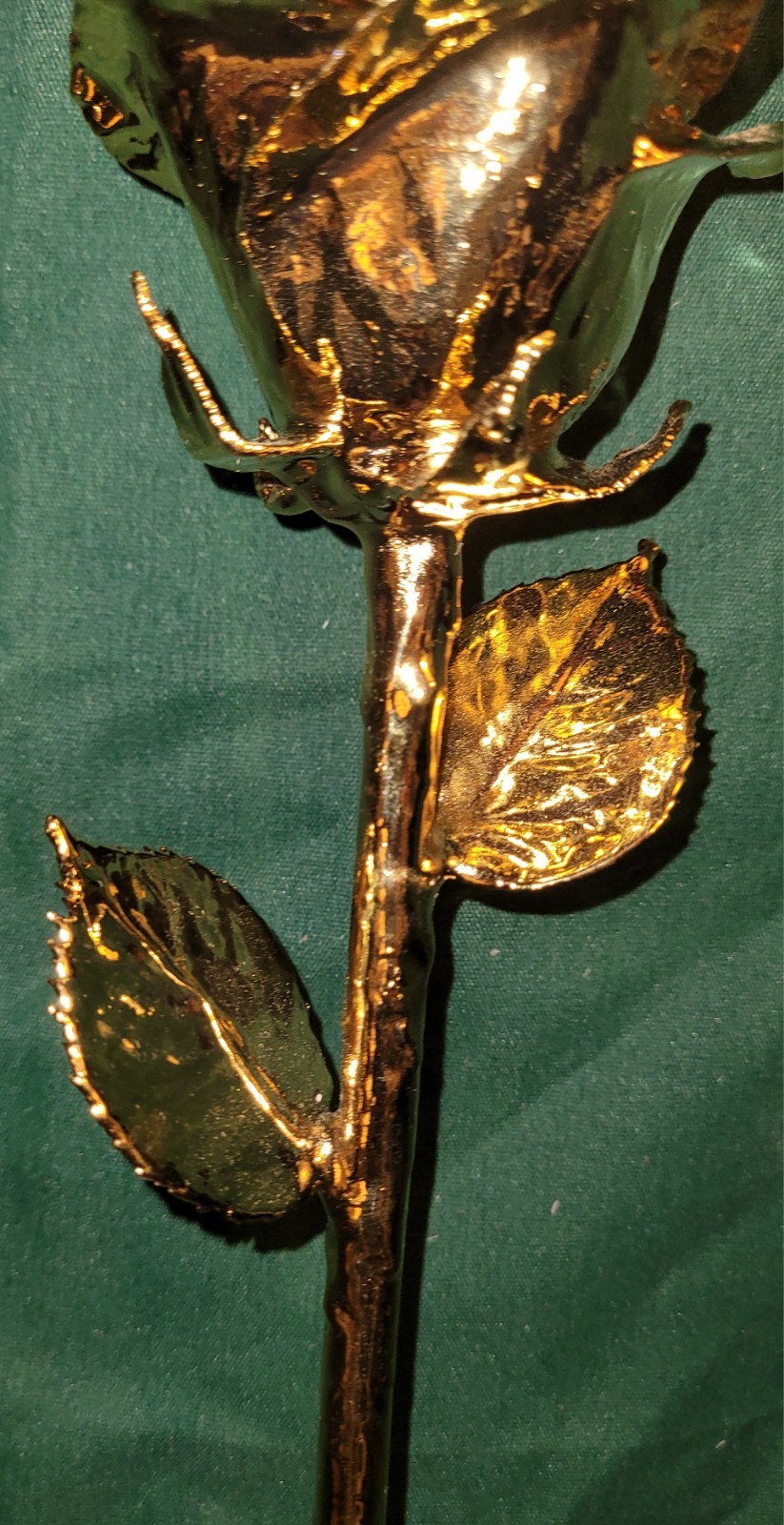 REAL 24K GOLD ROSE, Genuine One Of A Kind Rose Hand Dipped In 24K Gold In Box