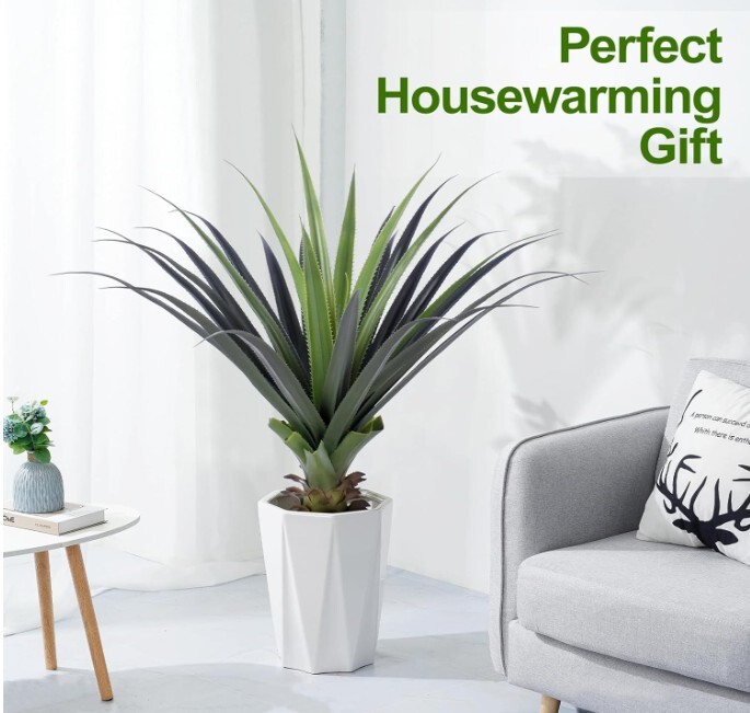 3Ft Artificial Spiked Agave Plant, 36″ Faux Agave Plants Indoor Small Floor Plan