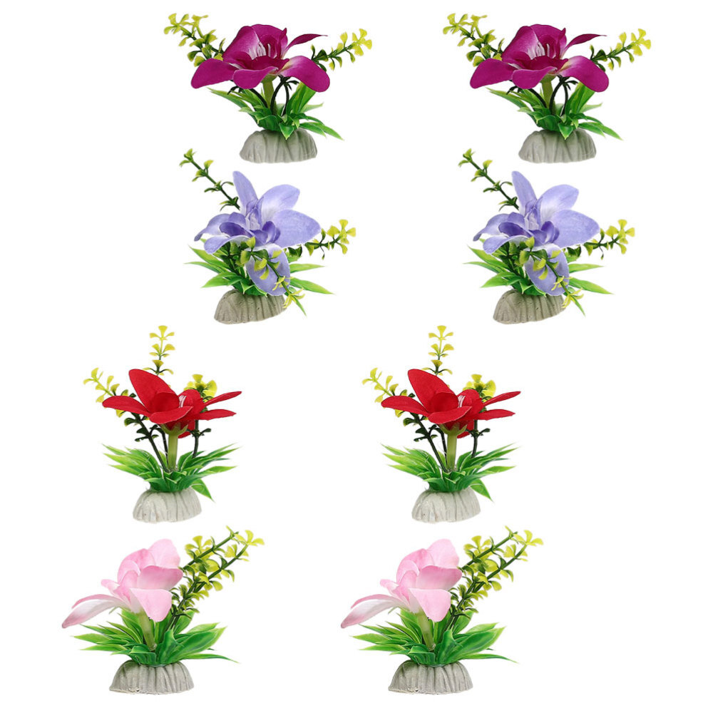 8PCS Delicate Sushi Flowers Decor Flower Decors Desktop Sushi Plate Decors
