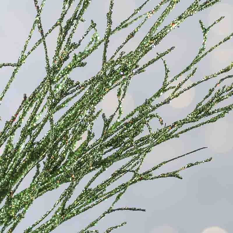 Set of 2 Lime Green Glittered Artificial Twig 29″ Floral Sprays