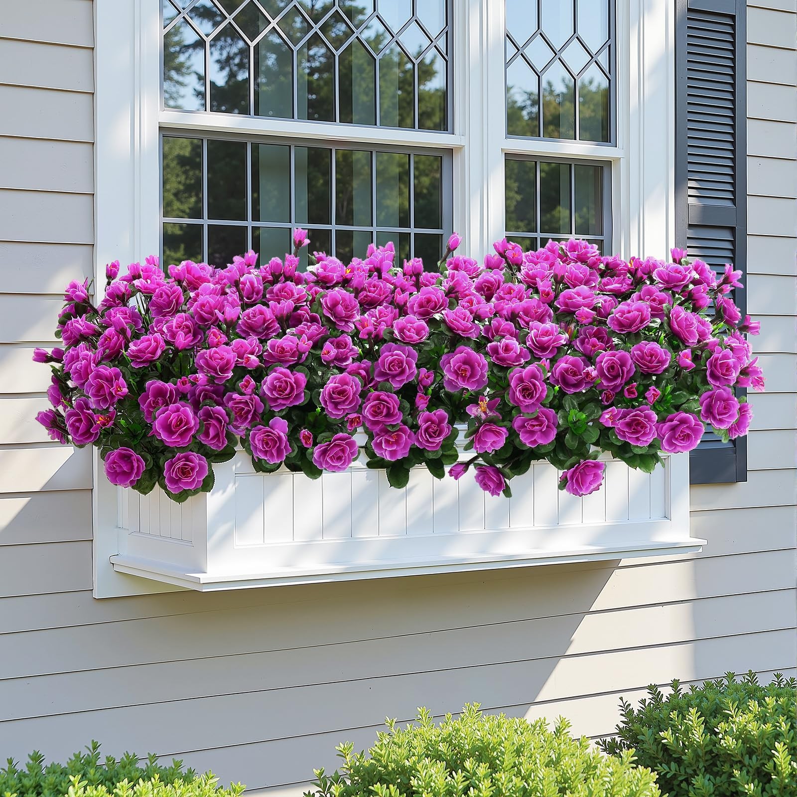 8 Large Bundles Artificial Flowers for Outdoors Spring Decoration, UV Resista…