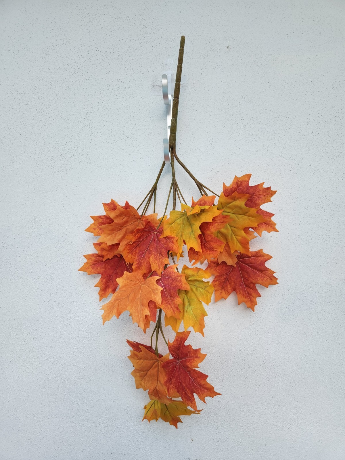 Artificial Fall Leaves Branch Fake Fall Leaves Stems Plants 6 Pieces