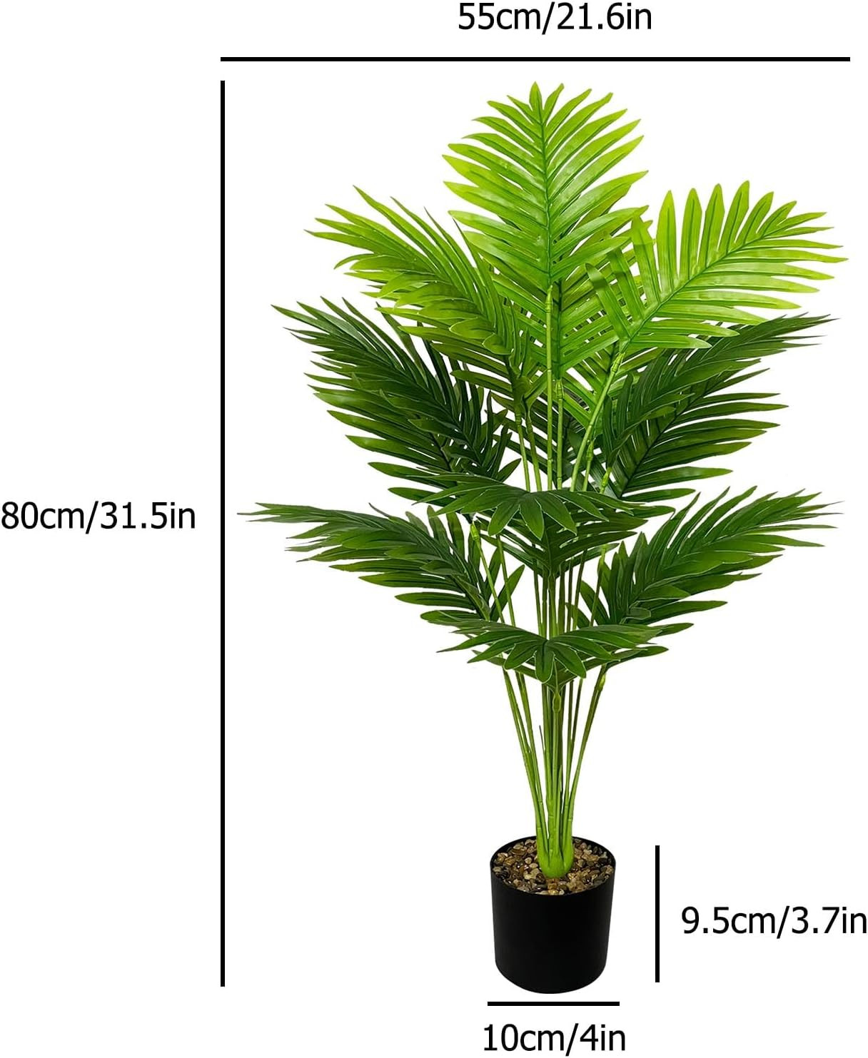 Artificial Plants in Pots Large Fake Tree Floor Faux Tropical Plants Decorative
