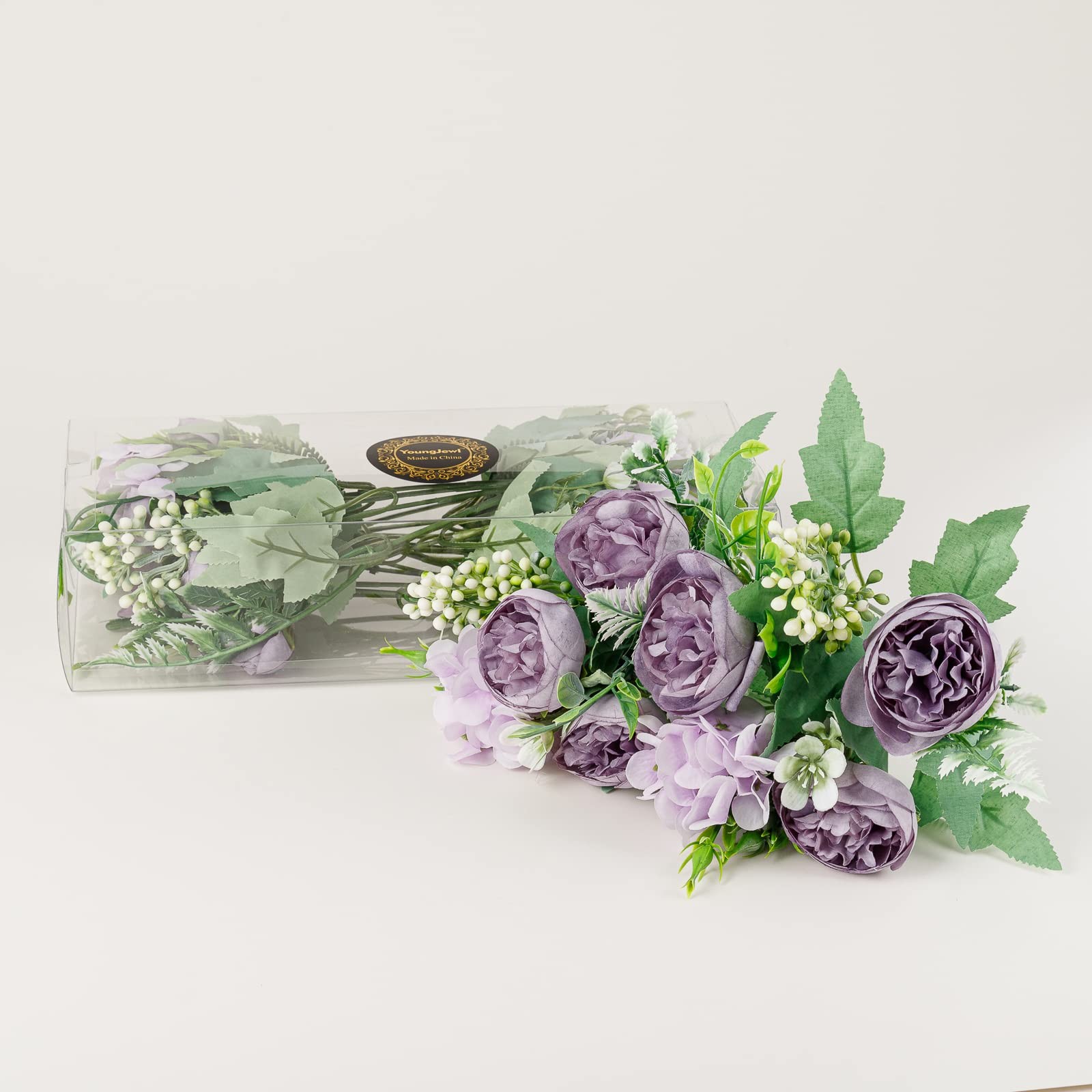 Artificial Flowers Fake Peony Silk Mini Plastic Bridal Flowers for DIY Weddin…