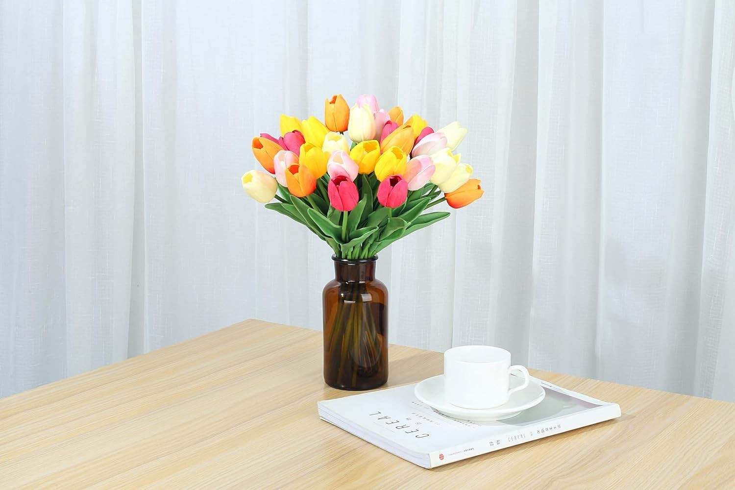 15pcs Faux Tulips for Beautiful Bouquets & Centerpieces – Ideal for Any Occasion