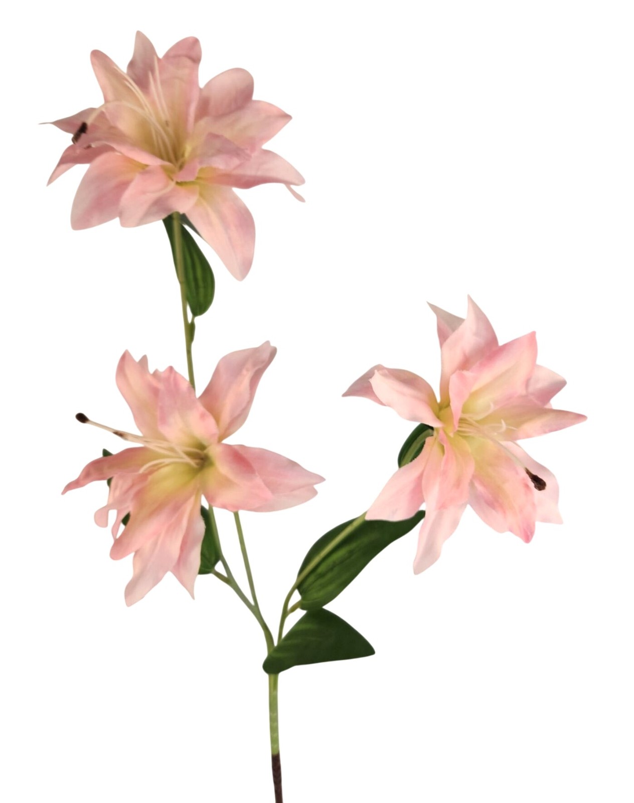 Luxury Artificial Blush Pink Lily Stem | Faux Lily Floral Decor | Romantic Botan
