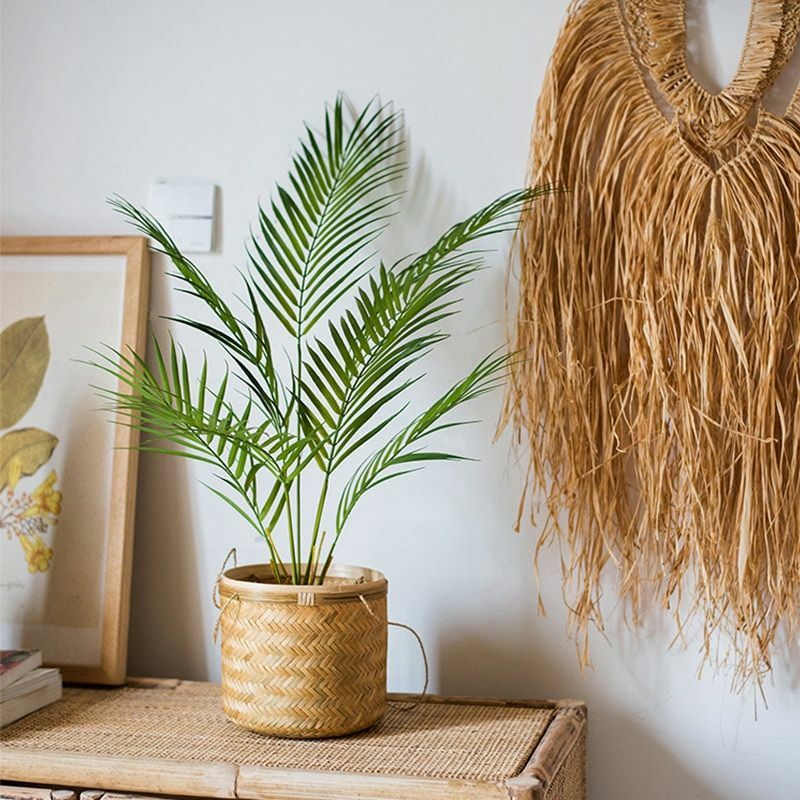 Tropical Palm Leaves Tree Plant Large Artificial Green Home Garden Decoration
