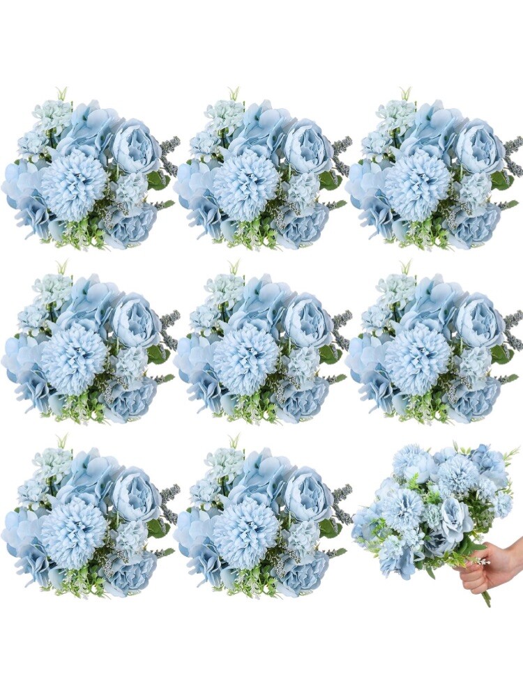 8 Ct Silk Peony Artificial Flowers Wedding Bouquet Party Arrangement Decoration