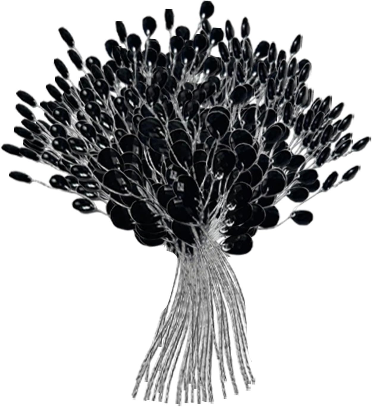 30 PCS Black Water Drops Artificial Acrylic Flower Pick Branches Plant Decor