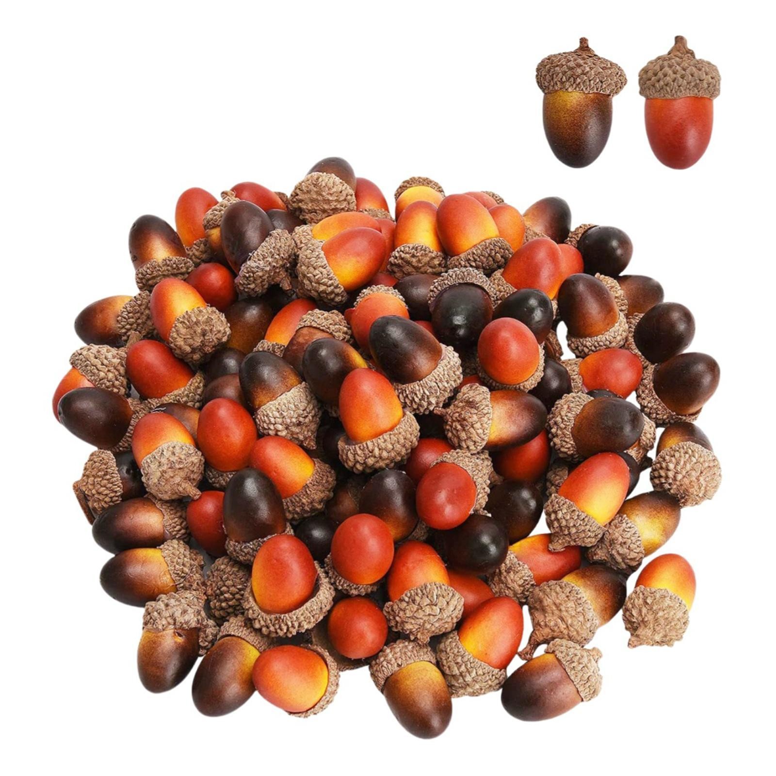 40 Pieces Artificial Acorns Lifelike Mini Nutty for Christmas House Seasonal